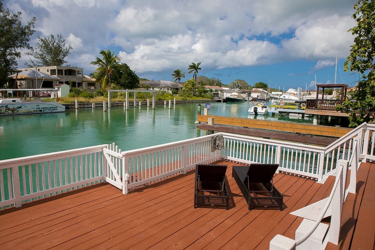 Crystal clear Caribbean waters at Jolly Harbour